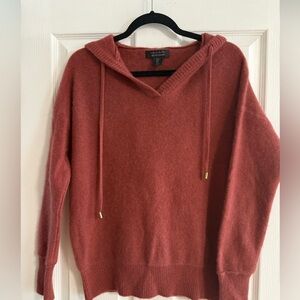Tahari Thick Boiled 100% Soft 2-Ply Cashmere Hoodie . Size S